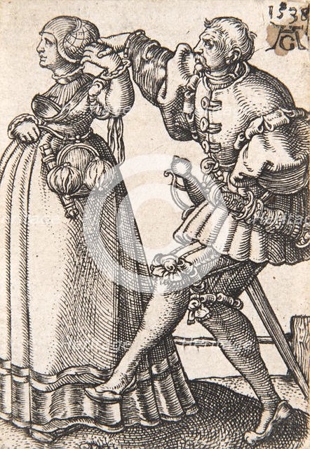 From the series "The Small Wedding Dancers" , 1538. Creator: Aldegrever, Heinrich (1502-1560).