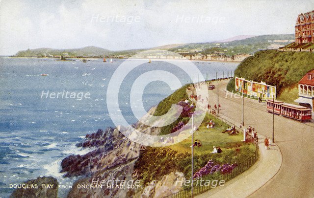 Douglas Bay from Onchan Head, Isle of Man, c1930s-c1940s(?).Artist: Valentine & Sons Ltd