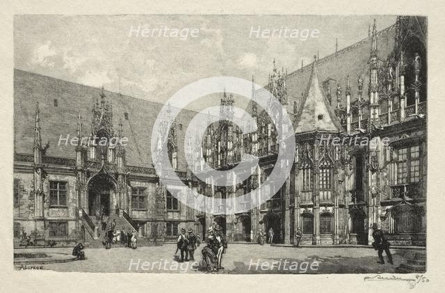 Rouen Illustré: Le Palais du Justice , 1896. Creator: Auguste Louis Lepère (French, 1849-1918).