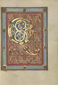 Decorated Incipit Page; Gospel Book, about 1120-1140. Creator: Unknown.