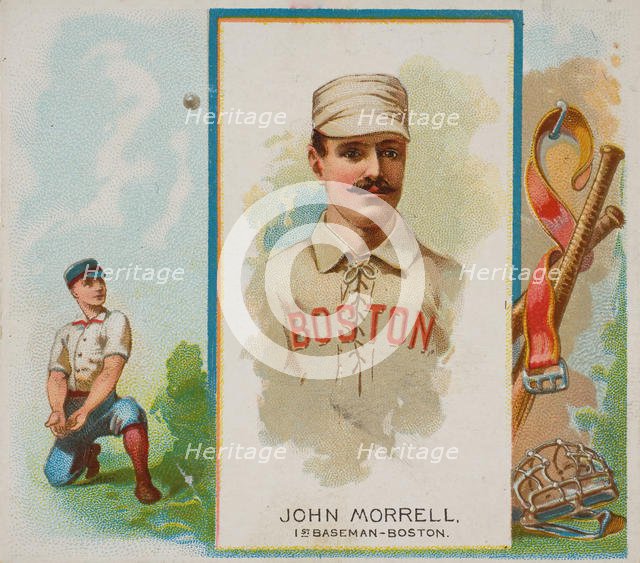 John Morrell, 1st Baseman, Boston, from World's Champions, Second Series (N43) for Allen &..., 1888. Creator: Allen & Ginter.