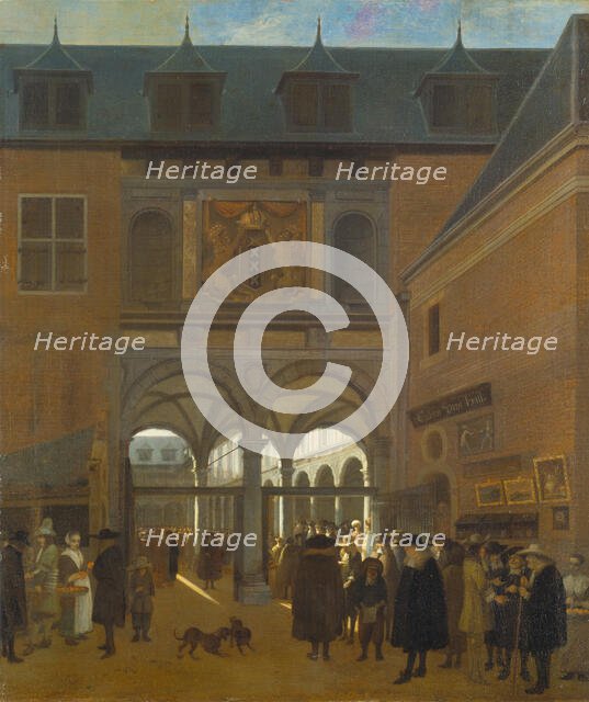 The Stock Exchange in Amsterdam, c1675-1680. Creator: Job Adriaensz Berckheyde.