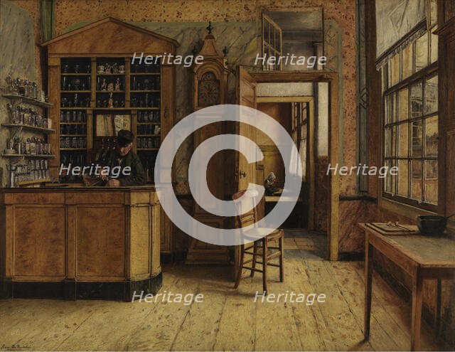 The old Inn "Het Loodshuis" in Antwerp, 1877. Creator: Henri Jean Augustin de Braekeleer.