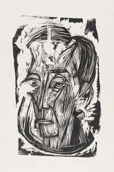 Portrait of the Poet Leonhard Frank I, 1917. Creator: Kirchner; Ernst Ludwig (1880-1938).