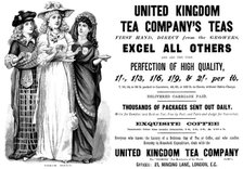 Advertisement for the United Kingdom Tea Company, 1895. Creator: Unknown.