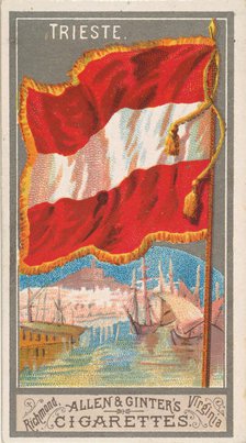 Trieste, from the City Flags series (N6) for Allen & Ginter Cigarettes Brands, 1887. Creator: Allen & Ginter.