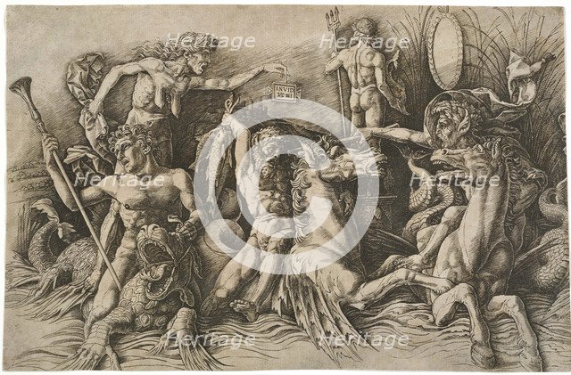 The Battle of the Sea Gods, ca 1475. Artist: Mantegna, Andrea (1431-1506)