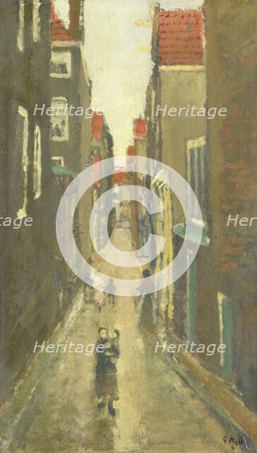 The Baanbrugsteeg looking from the Haarlemmerdijk towards the Vinkenstraat and the Brouwersgracht, c Creator: George Hendrik Breitner.