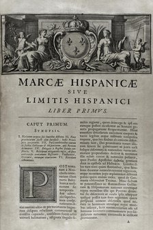 "Marca Hispanica sive limes hispanicus" - first book, 1688.  Creator: Pierre de Marca.