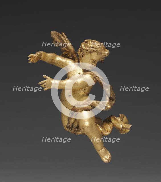 Altarpiece with Relics - Putto with column, upper right, 1735-1740. Creator: Joseph Matthias Götz (German, 1696-1760); Workshop, and.