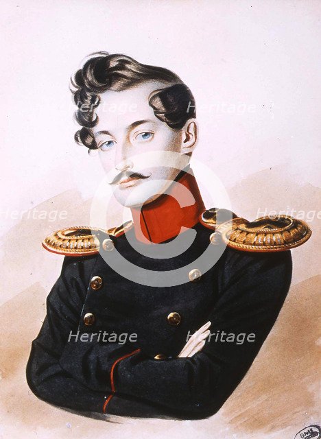 Portrait of Georges-Charles de Heeckeren d'Anthès (1812-1895), 1830s. Artist: Anonymous  