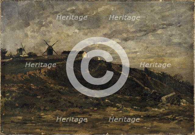 Windmills of Montmartre; north slope, 1865. Creator: Edmond Charles Joseph Yon.