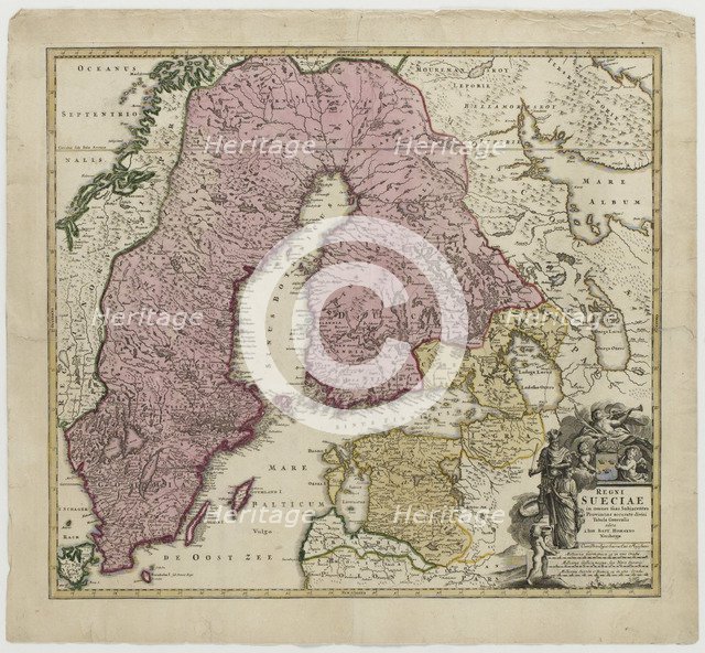 Regni Sueciae, ca 1730. Artist: Homann, Johann Baptist (1663-1724)