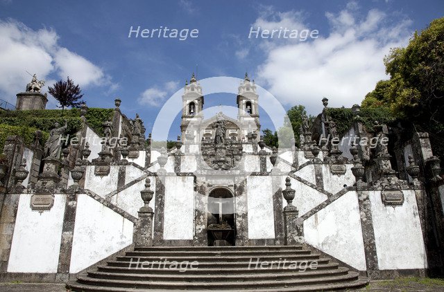 Monumental Baroque stairway, Bom Jesus do Monte Church, Braga, Portugal, 2009.  Artist: Samuel Magal