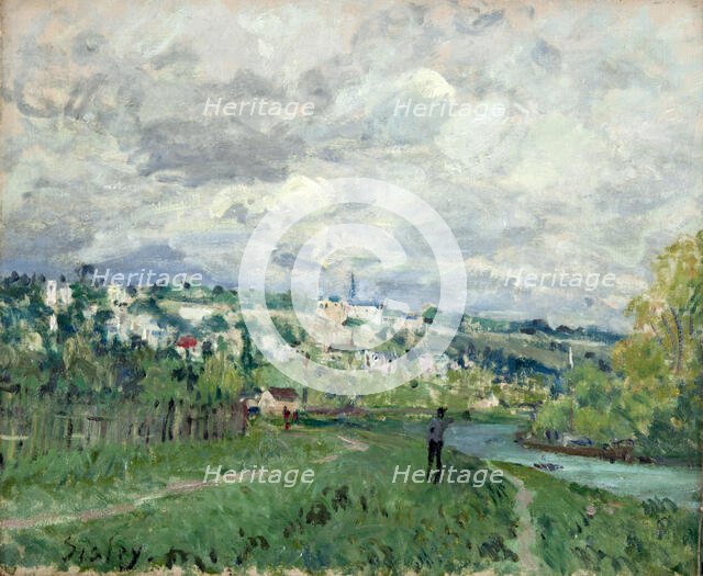 The Seine near Saint-Cloud, 1877. Creator: Sisley, Alfred (1839-1899).