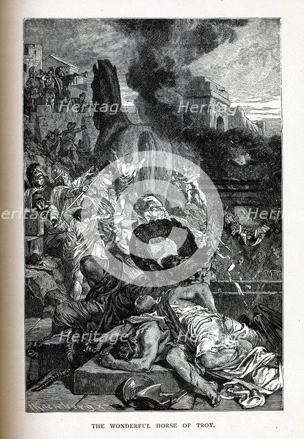 Trojan Horse, 1882. Artist: Anonymous  