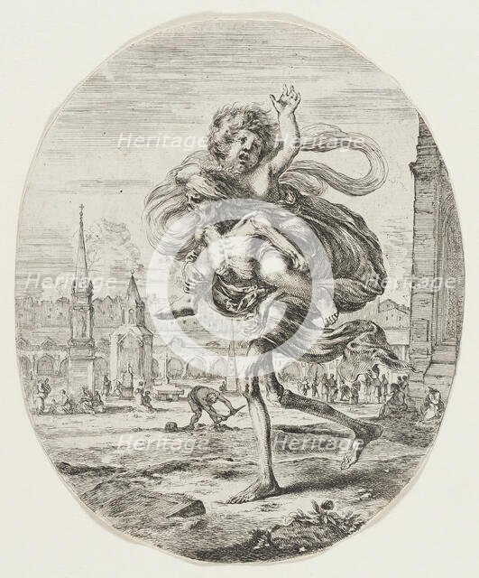 Death Carrying Child, c1648. Creator: Stefano della Bella.