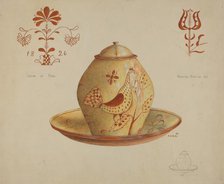Pa. German Covered Jar, 1935/1942. Creator: Margaret Stottlemeyer.