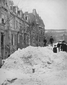 'A Montreal Street in Winter', 19th century. Artist: Unknown.