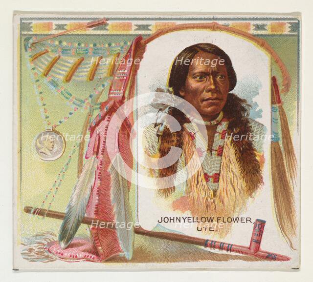 John Yellow Flower, Ute, from the American Indian Chiefs series (N36) for Allen & Ginter C..., 1888. Creator: Allen & Ginter.