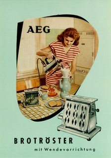 Toaster. AEG advertising. Artist: Anonymous 