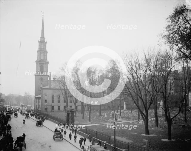 Granary and Park Street Church, Boston, Mass., c1904. Creator: Unknown.