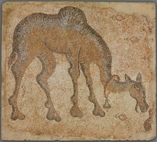 Mosaic Fragment with Grazing Camel, 5th century. Creator: Unknown.