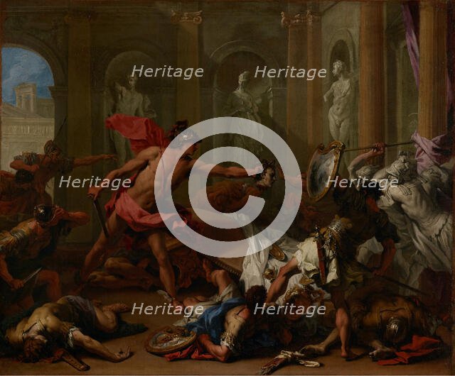 Perseus Confronting Phineus with the Head of Medusa, about 1705-1710. Creator: Sebastiano Ricci.