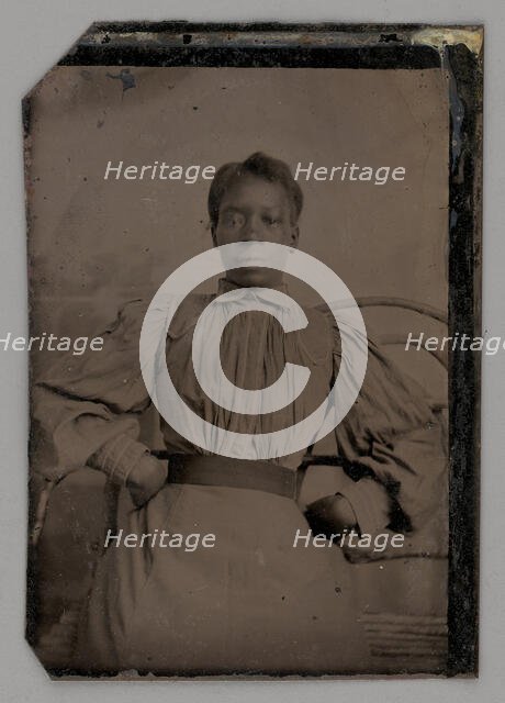 Untitled (Portrait of a Seated Woman), 1875. Creator: Unknown.