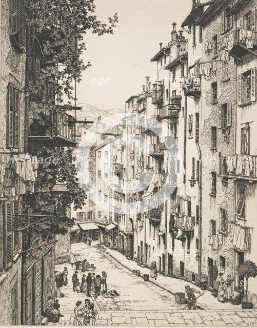 Rue Gubernatis, Nice, 1920-1935. Creator: Frederick Marriott.