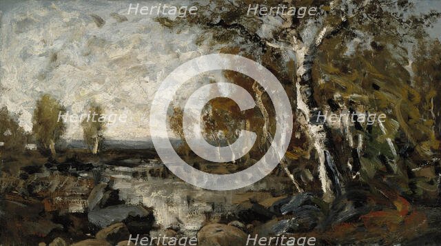 Birches by the Water, 1877. Creator: Fanny Churberg.