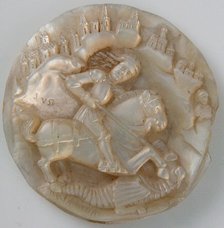 Medallion with Saint George Slaying The Dragon, German, late 15th century. Creator: Unknown.