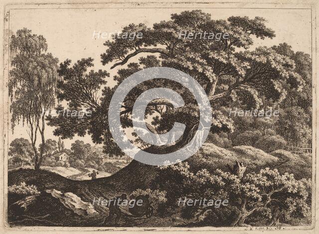 Landscape with Man Pushing a Cart. Creator: Carl Wilhelm Kolbe the elder.