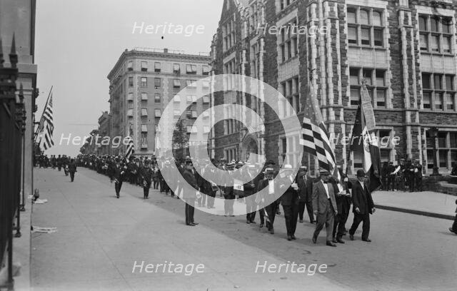 Italians marching to stadium, 23 Jun 1917. Creator: Bain News Service.