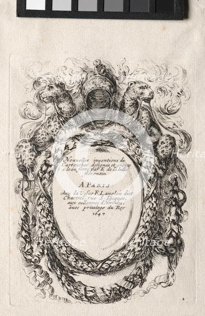 New Model for a Cartouche, 1647. Creator: Stefano Della Bella (Italian, 1610-1664).