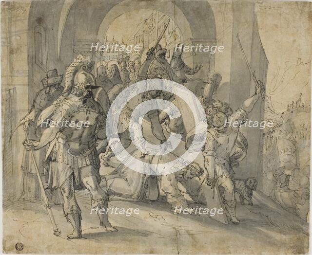 Christ Falling Under the Cross, n.d. Creator: Possibly Caspar von Fraisinger (German, active 1581-1599) or Luca Giordano (Italian, 1632-1705) or after Giorgio Vasari (Italian, 1511-1574) or Caspar von Fraisinger (German, act. 1581-1599) or Unknown Ar