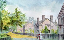 Workers' cottages at Bournville, Birmingham, 1892. Artist: Unknown.