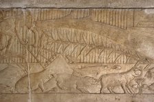 Fishing scene relief, Mastaba of Kagemni, Saqqara, Egypt, Old Kingdom, 6th Dynasty, 2350 BC (2003). Creator: Unknown.