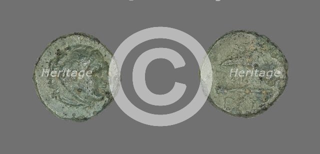 Coin Depicting the Hero Herakles, 300-200 BCE. Creator: Unknown.