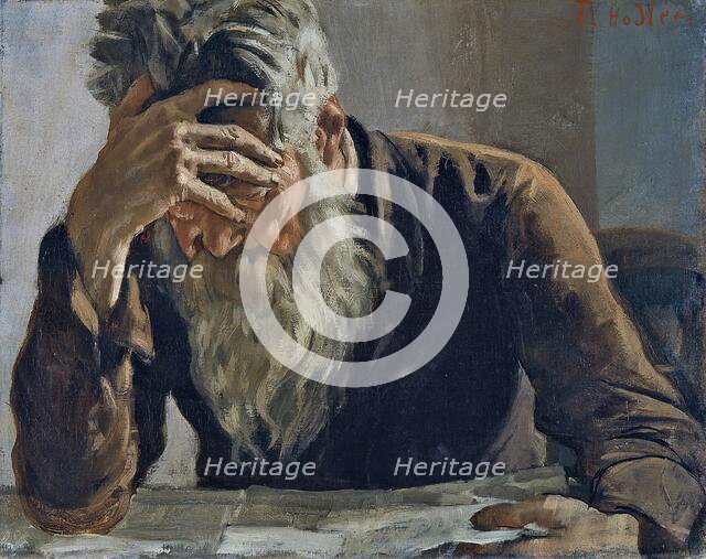 The Reader, 1885. Creator: Ferdinand Hodler.