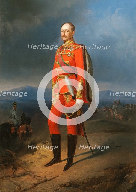 Portrait of Emperor Nicholas I (1796-1855) in Austrian Uniform, End 1840s.