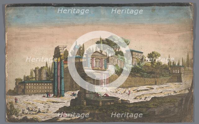 View of the Roman Forum in Rome, 1700-1799. Creator: Anon.