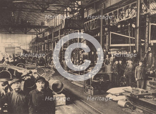 A workshop of the Putilov factory, c. 1914. Artist: Anonymous  