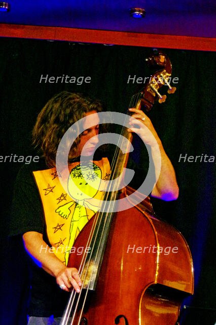 Jacob Gryn, Sultan Stevenson Trio, Verdict Jazz Club, Brighton, East Sussex, 6 Aug 2022. Creator: Brian O'Connor.