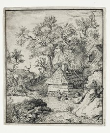 Landscape with a Millstone near a Cask, second half of 18th century. Creator: Unknown.
