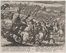 Plate 25: The Roman Commander Cerialis Attacks Near Trier, from The War of the Romans Agai..., 1611. Creator: Antonio Tempesta.