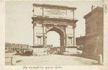 The Triumphal Arch of Emperor Titus from the northwest, Rome, between 1870-1880.  Creator: Unknown.