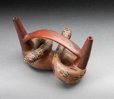 Double-Spout Bridge Vessel in the form of a Double-Headed Serpent, A.D. 600/1000. Creator: Unknown.