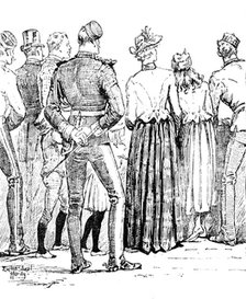 Sketches at the Royal Military Tournament...: spectators, 1890. Creator: Unknown.