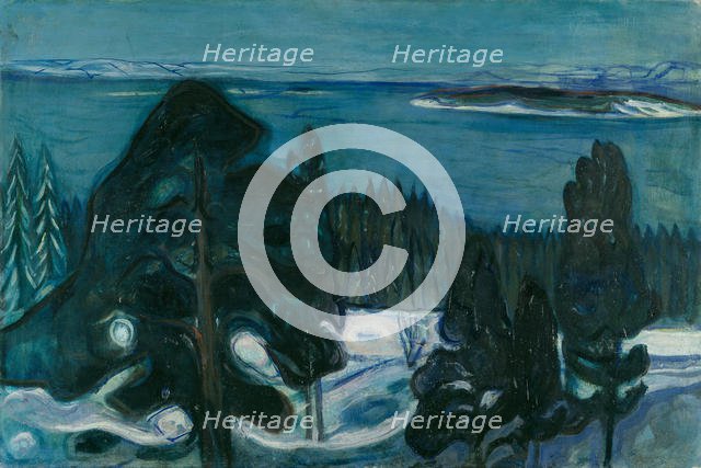 Winter Night. Artist: Munch, Edvard (1863-1944)